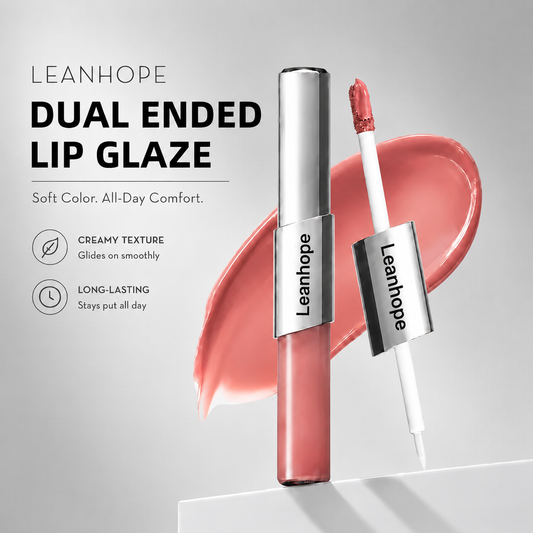 Leanhope Perfect Twin Lip — Dual-Ended Liquid Lipstick with Velvet Matte Color and Glossy Shine