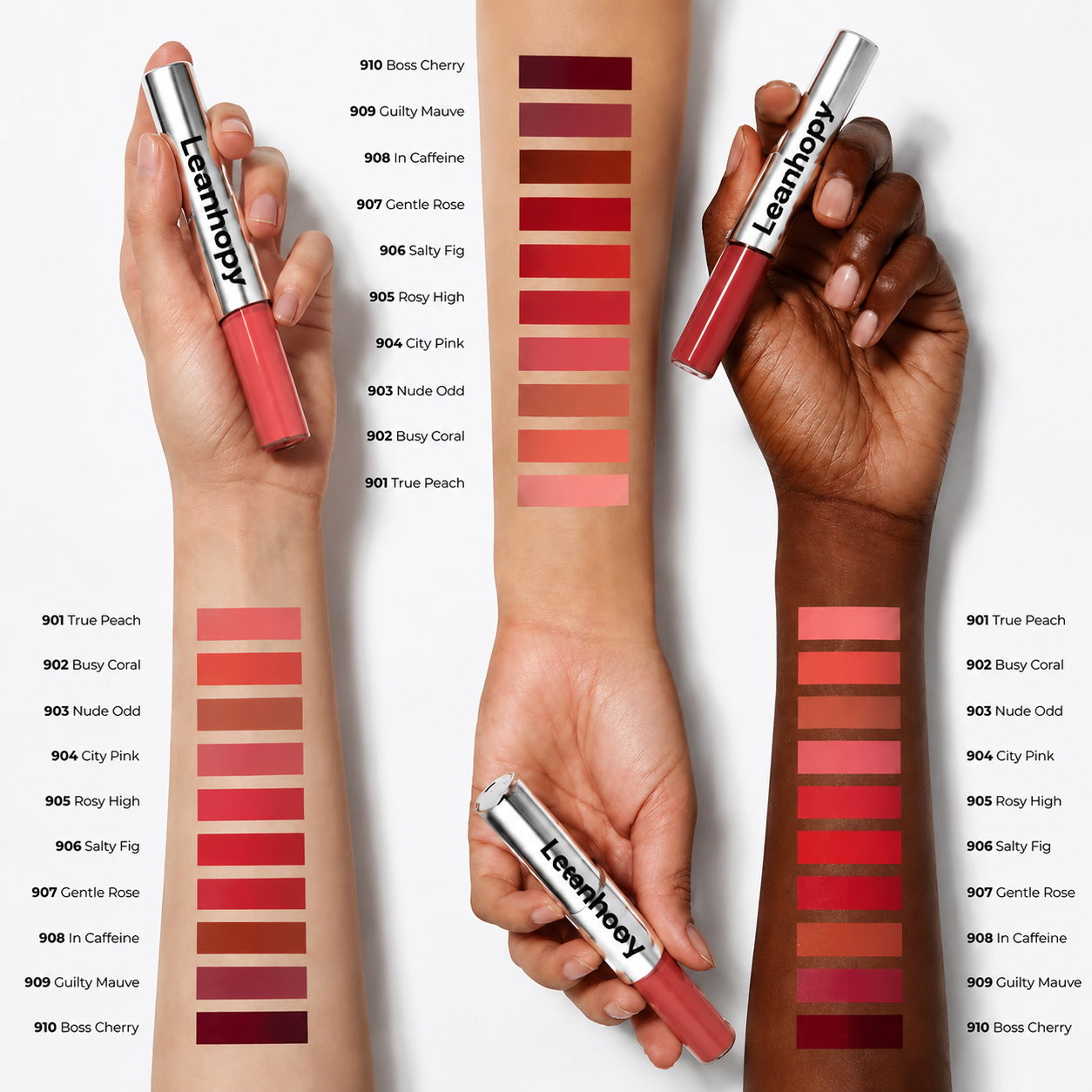 Leanhope Perfect Twin Lip — Dual-Ended Liquid Lipstick with Velvet Matte Color and Glossy Shine